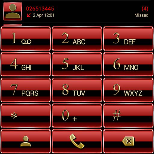 Theme for ExDialer Red Gold 個人化 App LOGO-APP開箱王