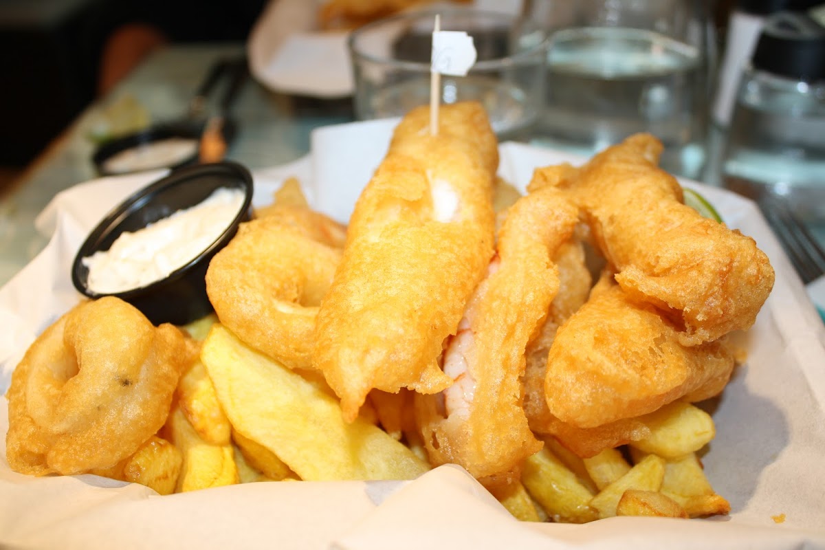 Gluten-Free Fish & Chips at Beshoff Bros