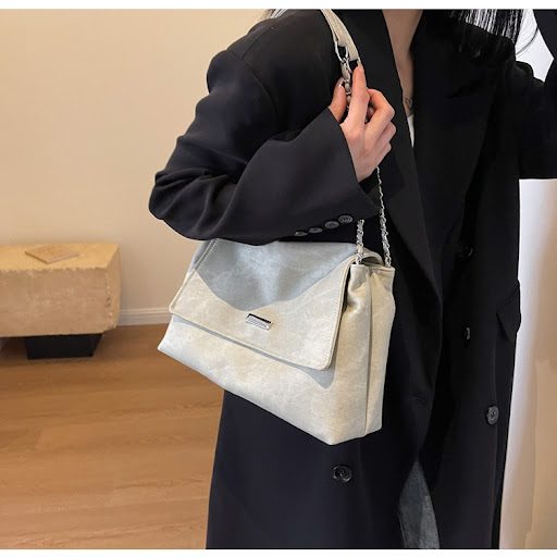 Title 3, Textured Chain Shoulder Bag Crossbody Commuter ...