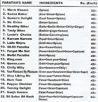 Paratha Plaza menu 1