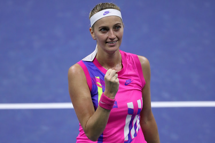 Petra Kvitova of the Czech Republic celebrates match point during her women’s singles third round match against Jessica Pegula of the United States on day five of the 2020 US Open at USTA Billie Jean King National Tennis Center in the Queens borough of New York City on September 4 2020.