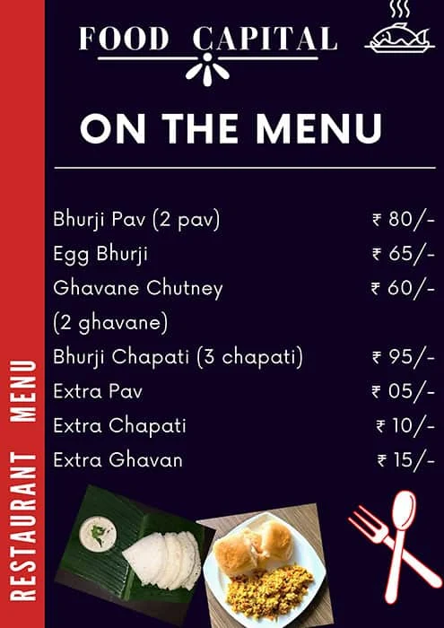 Food Capital menu 