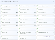 Wack Waffles & Brownies menu 3