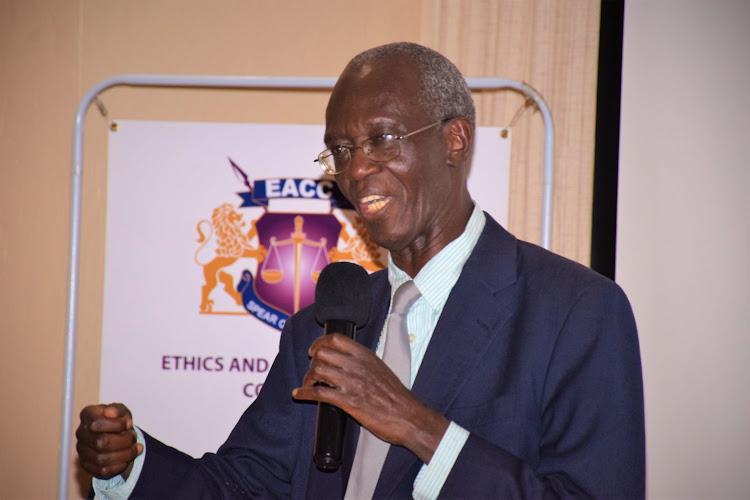 Outgoing EACC chairman Archbishop (Rtd) Eliud Wabukala