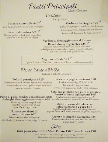 Caffe Tonino menu 