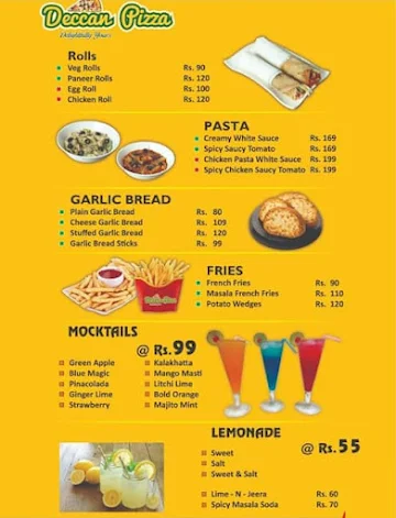 Deccan Pizza menu 