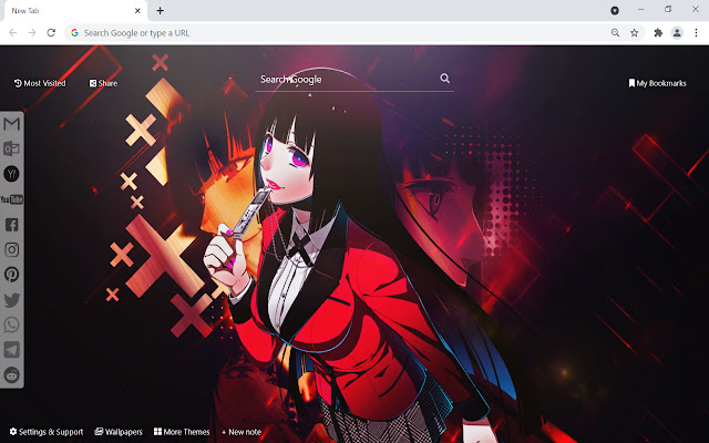 Yumeko Wallpaper Custom New Tab