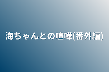 海ちゃんとの喧嘩(番外編)