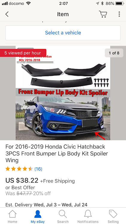 シビックのDIY・ebay・気になるパーツに関するカスタム事例の投稿画像3枚目
