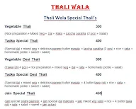 Thali Wala menu 1