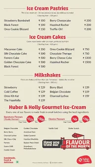 Huber & Holly menu 1