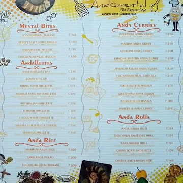 AndaMental - The Express Takeaway menu 