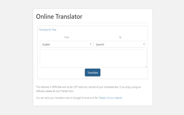 Translate Online for Google Chrome™ Preview image 1