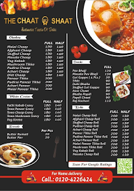 The Chaat Shaat menu 2