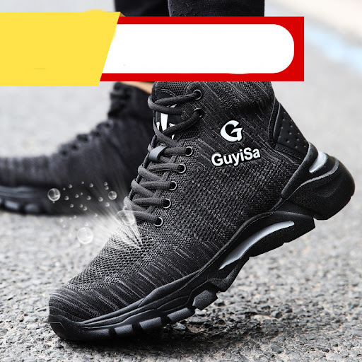 Title 7, Mens Steel Toe Work Shoes Anti-smashing Anti-p...
