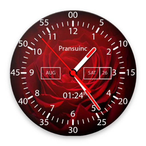 Rose Analog Clock