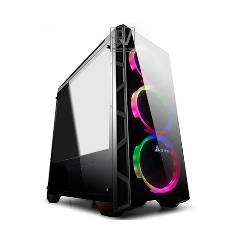 Thùng máy/ Case Golden Field N55B Gaming 21+ (3 fans LED Rainbow) - Hàng trưng bày