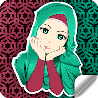 Cute Hijab Islamic Stickers for WhatsApp