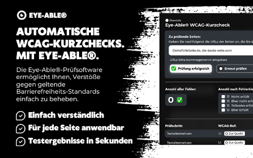 Eye-Able® Audit für WCAG