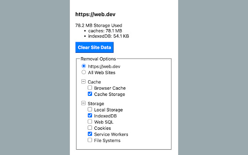 Clear Site Data