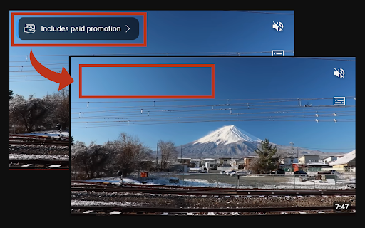 YouTube paid promotion hider