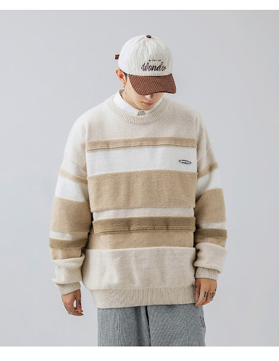 Title 7, Japanese Style Mens Clothing Vintage Stripe Ro...