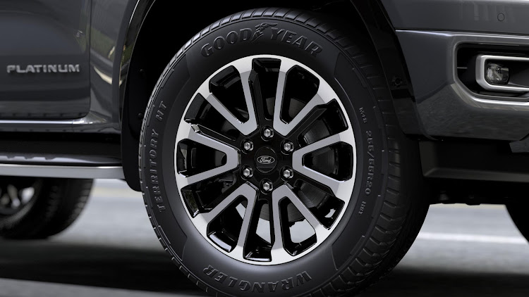 20-inch alloy wheels are fitted with all-season tyres.