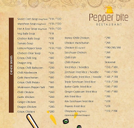 Pepper Bite Restaurant menu 1