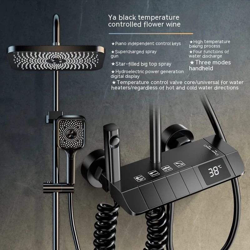 Ensemble de pommeau de douche gris pour salle de bain, améliorez votre expérience. Profitez d'une pression et d'un design modernes pour une douche relaxante.