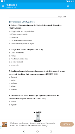 Screenshot Questions de Pédagogie