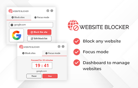 Website Blocker and Focus Mode small promo image