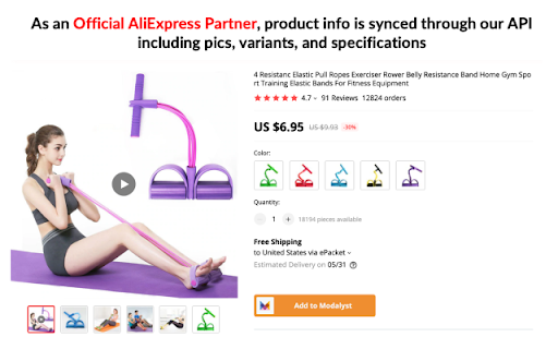 Modalyst - AliExpress Dropshipping Partner