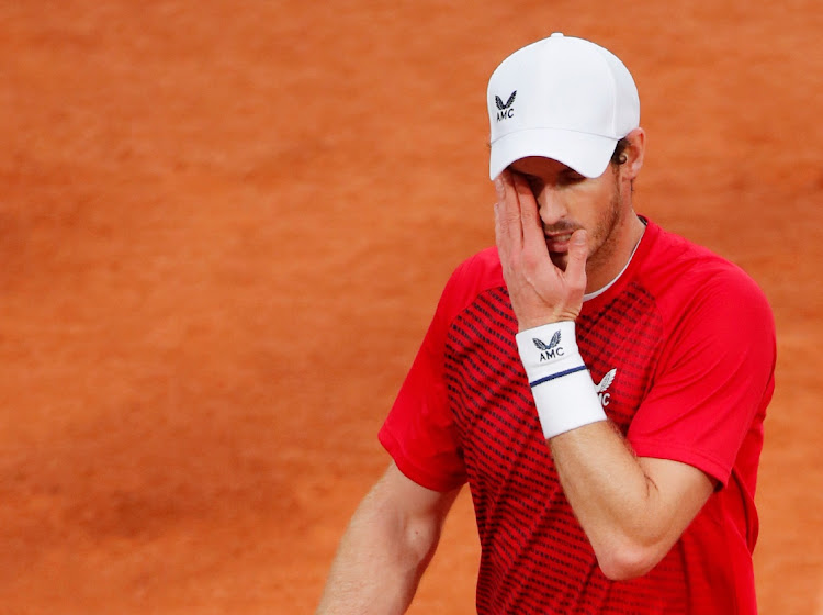 Britain's Andy Murray during his first round match against Switzerland's Stan Wawrinka at the French Open, Roland Garros, Paris on September 27,