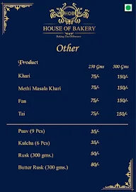 House Of Bakery menu 2