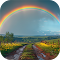 Item logo image for beautiful rainbow appearing end road