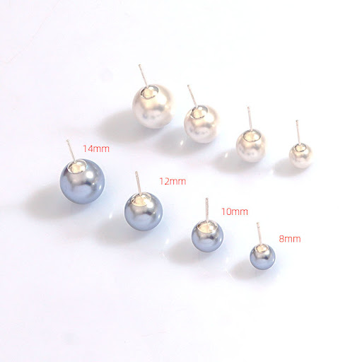 Title 1, 925 All-in-one Synthetic Pearl Stud Earrings fo...