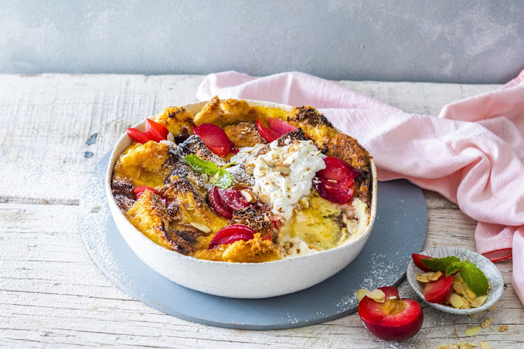 Yummy Plummy Bread and Butter Pudding.