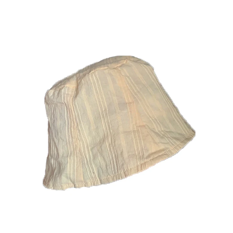 Chapeau de pêcheur rétro femme à rayures verticales, protection solaire polyvalente, idéal pour un look estival et une protection solaire optimale.