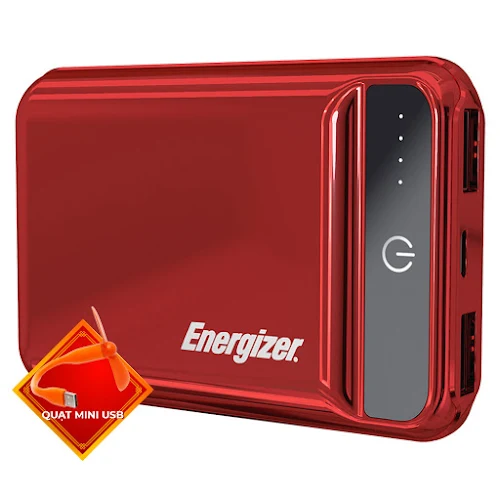 Pin sạc dự phòng Energizer 10.000mAh /3.7V Li-Polymer - UE10032PR (Đỏ) - Hàng trưng bày