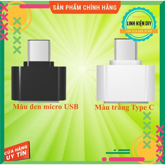 Đầu Chuyển Đổi Usb Otg Sang Usb Type - C Cho Samsung Huawei Android Dùng Chuột Bàn Phím Macbook