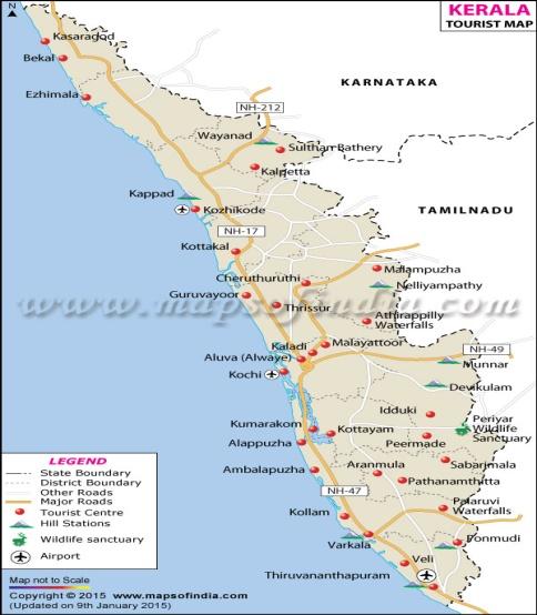 Image result for kerala map