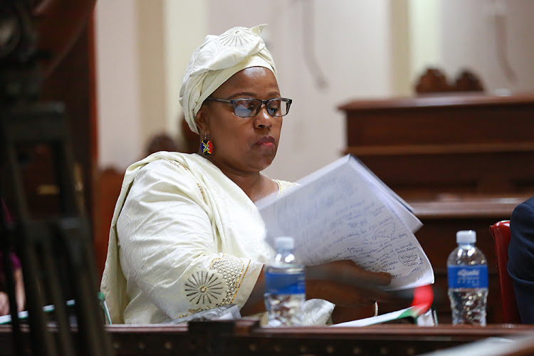 Dudu Myeni is testifying at the high court in Pretoria.