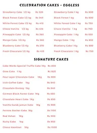 Cake Works menu 1