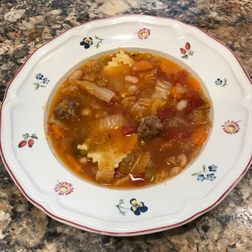 Italian vegetable meatball soup