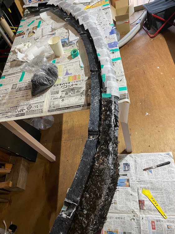 パナメーラのフォージドカーボン・DIY・チョップドカーボン・パナメーラ970・作業進捗状況に関するカスタム事例の投稿画像1枚目
