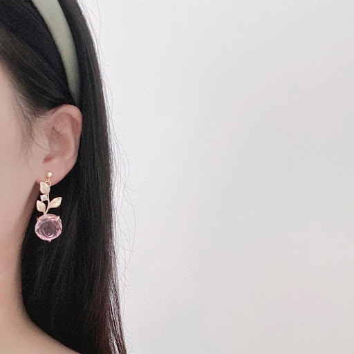 Title 5, Little Princes Rose Flower Studs Ear Clips. Ch...