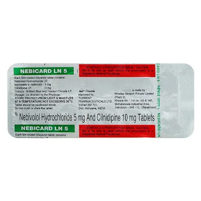 NEBICARD LN 5/10MG TAB 10'S