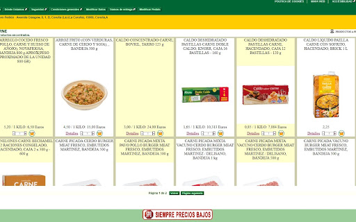 Mercadona - Old website images