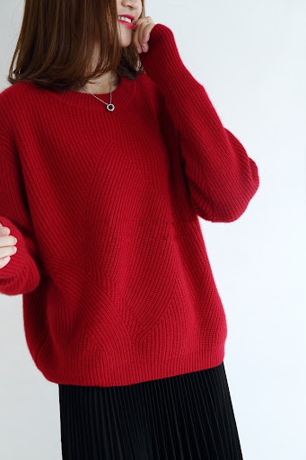 Title 11, Solid Color Loose-fitting Large Size Knitted Bo...