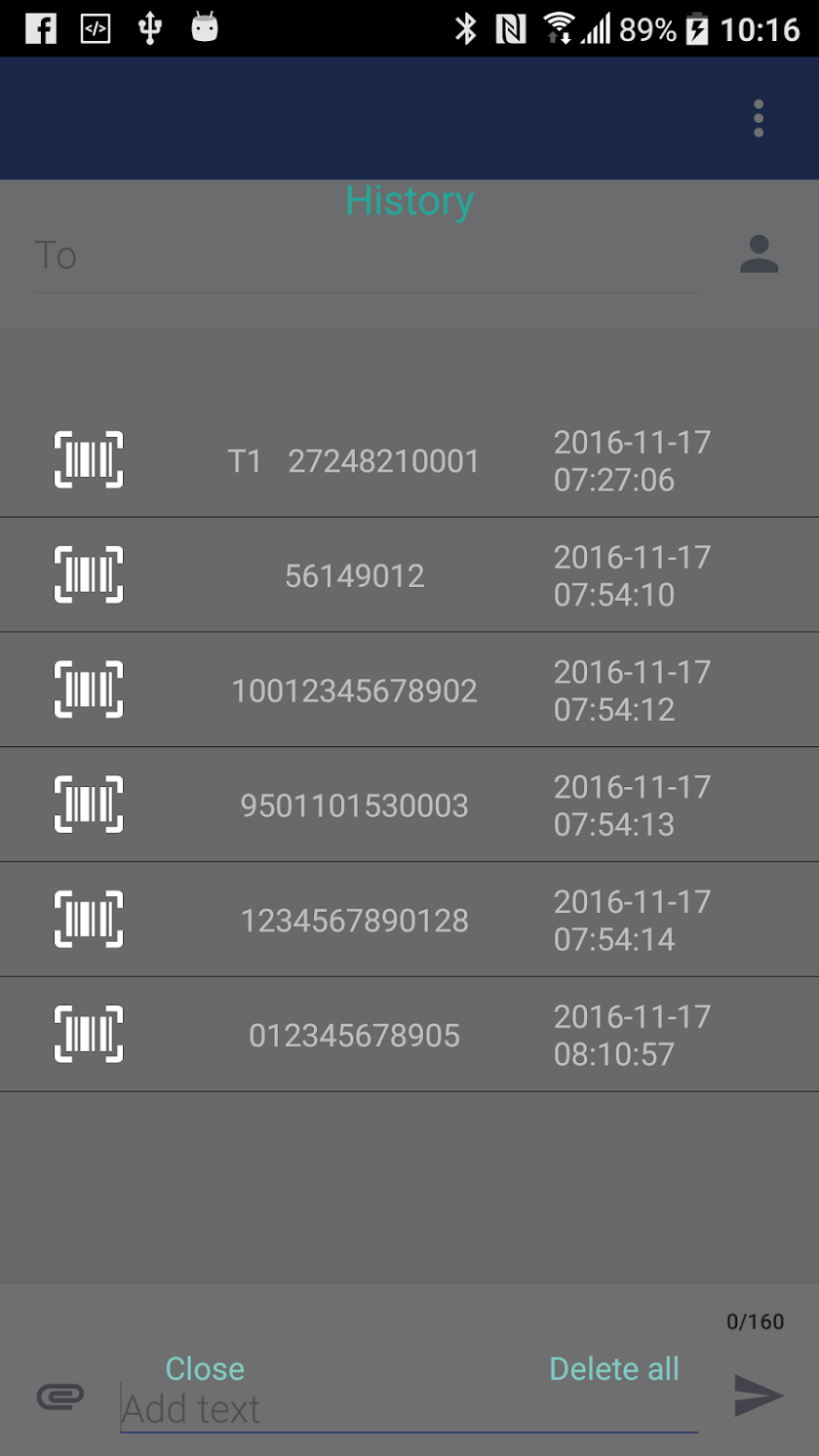 Barcode/QR Keyboard scanner Screen 3